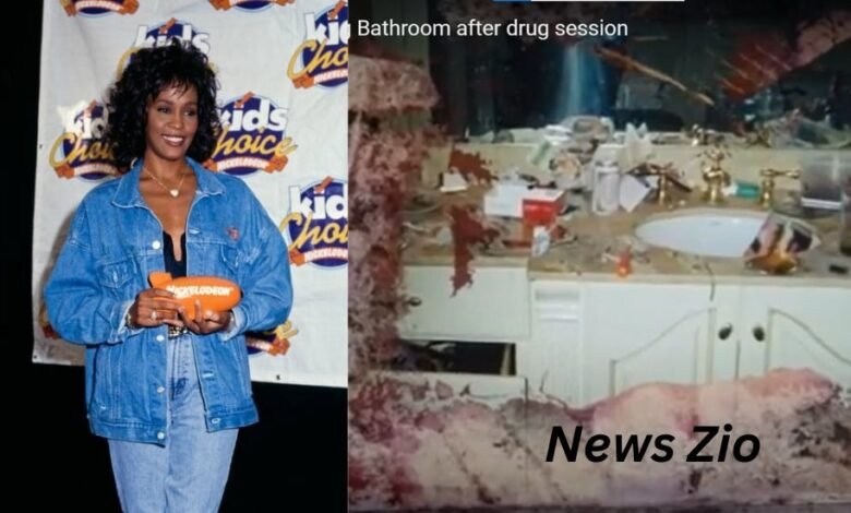 whitney houston bathroom
