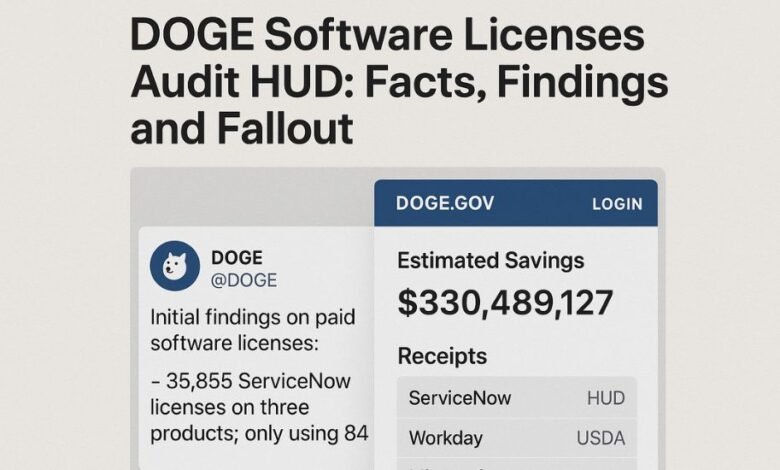 doge software licenses audit hud